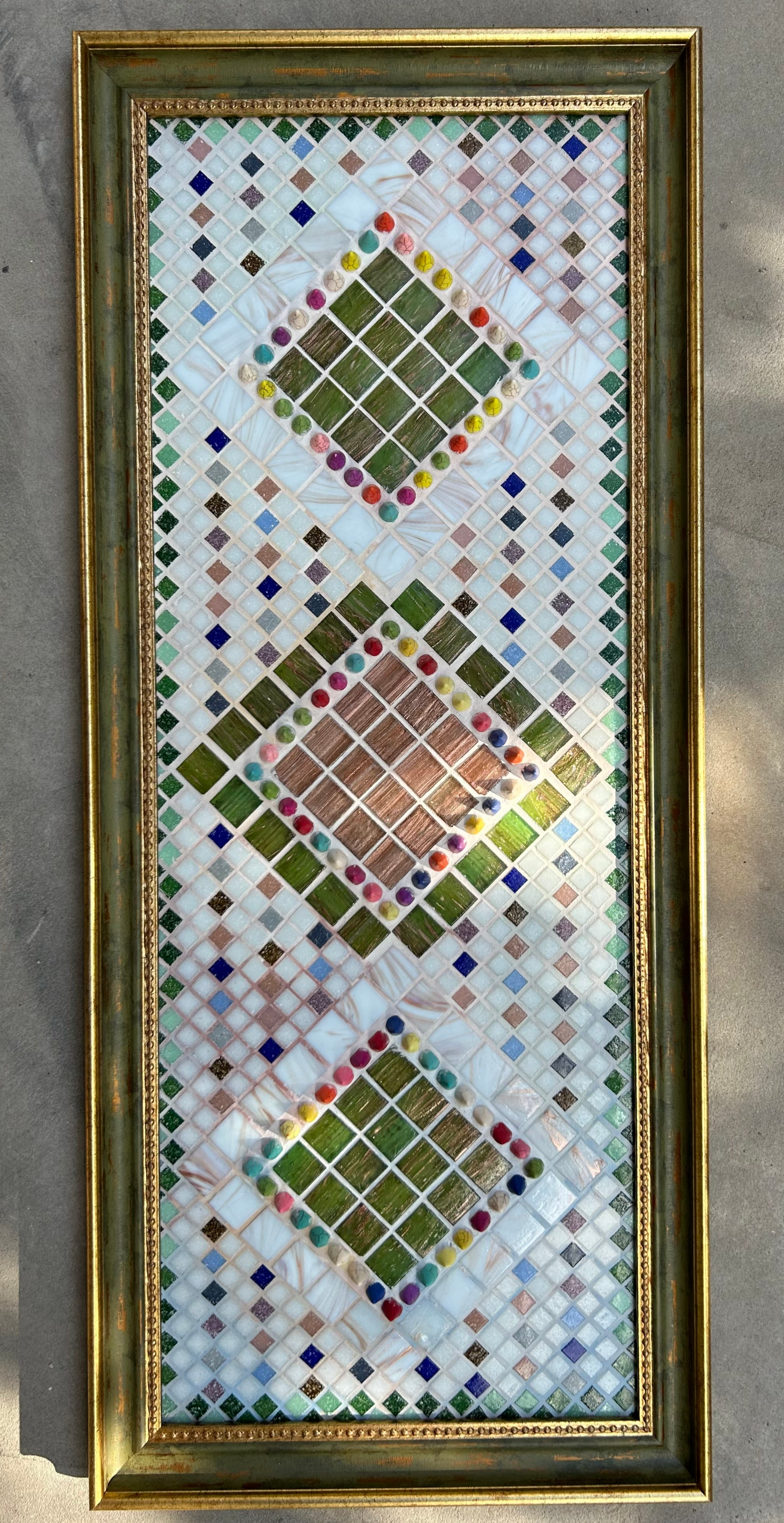 Geometric Mosaic Art: Symmetric Serenity, 3D Elements, Handmade Framed Wall Decor, Unique Decorative Gift for a Modern Home, symmetrical design, geometric patterns, unique piece of art, high-quality art, artistic gift, meditation, timeless beauty